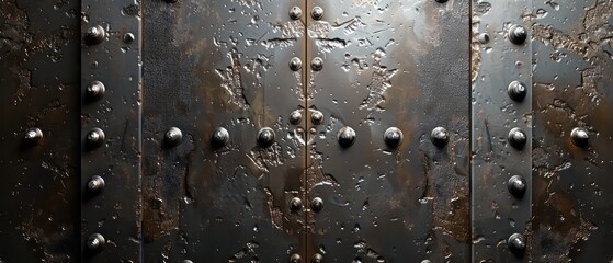 Fototapeta premium Steel shelf texture features sleek, industrial lines, perfect for modern designs seeking durability and functionality