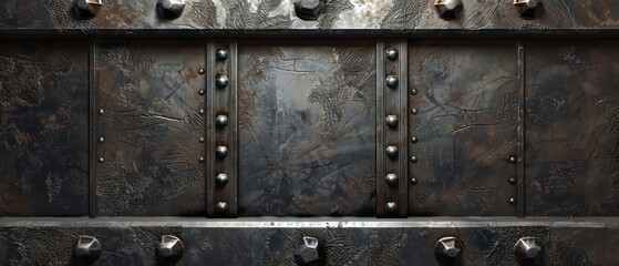 Fototapeta premium Steel shelf texture features sleek, industrial lines, perfect for modern designs seeking durability and functionality