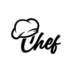 Obraz premium chef hat logo and icon vector design template