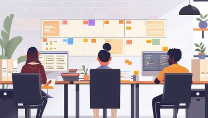 Minimalist flat design project management tool for seamless project planning, resource allocation, and progress tracking