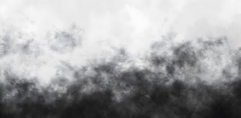 Black and White Watercolor Foggy Sky Background