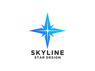 Fototapeta premium Star shape graphic symbol for company leaders