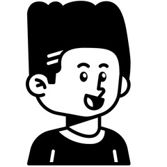 Man wearing cap Black Fill Icon