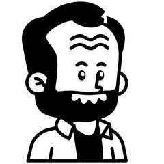 Old Man Black Fill Icon