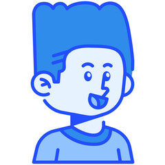 Man wearing cap Blue Color Icon