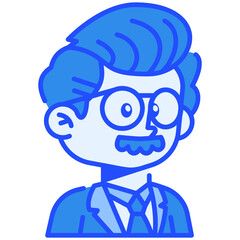 Teacher Blue Color Icon