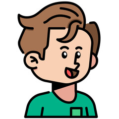 handsome man Filled line Icon