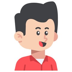 Man with happy face Flat Icon