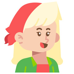 Woman wearung hairband Flat Icon