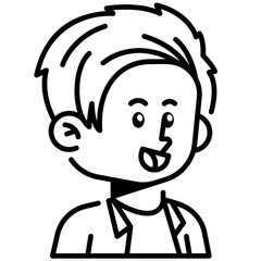 Male actress Line Icon