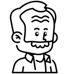 Old Man Line Icon