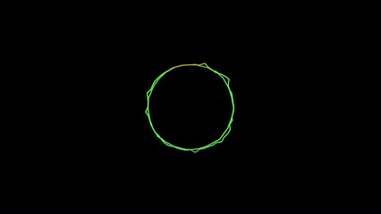 circular lines loop of rhythmic audio frequency sound waves in the background, wave motion like music equalizer audio waves spectrum sound frequency  Audio waveform with frequency animated lines.