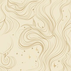 Fototapeta premium A whimsical line drawing of a magical unicorn figurine, with a flowing mane and a horn aglow, inspiring wonder and fantasy in young imaginations. Minimal pattern banner wallpaper, simple background,