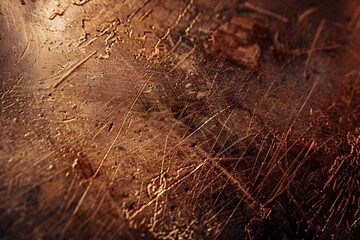 Scratched Copper Plate Texture Background
