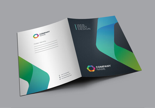 Creative Dark Presentation Folder Layout