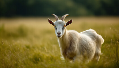 Obraz premium Goat in Grasslands