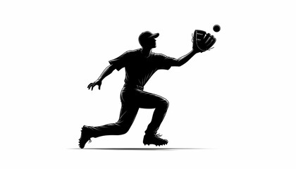 Shadow of a baseball player