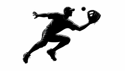 Obraz premium Shadow of a baseball player