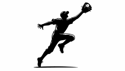 Shadow of a baseball player