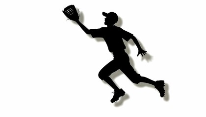 Obraz premium Shadow of a baseball player