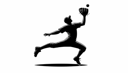 Shadow of a baseball player