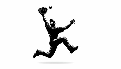 Shadow of a baseball player