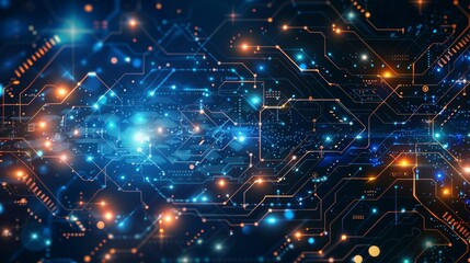 Hologram interface futuristic technology virtual on screen