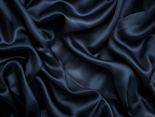 Obraz premium A close up of a black fabric. Navy blue color