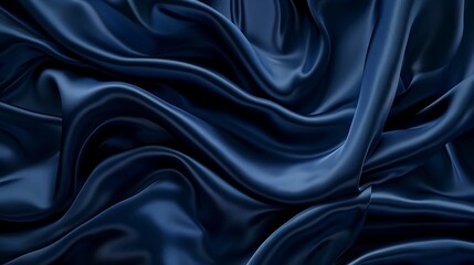Fototapeta premium A close up of a black fabric. Navy blue color