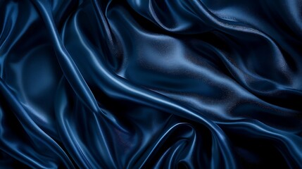 Obraz premium A close up of a black fabric. Navy blue color