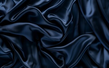 Obraz premium A close up of a black fabric. Navy blue color