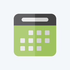 Icon Calendar. related to Rugby symbol. flat style. simple design illustration