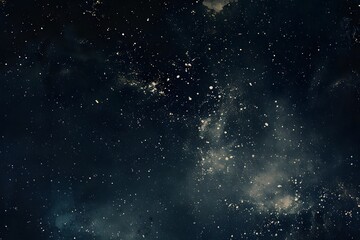 Fototapeta premium Vintage Cinematic Night Sky with Stars and Dust
