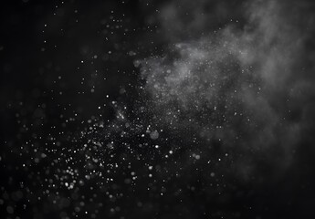 Naklejka premium Abstract Dust Particles On Black Background