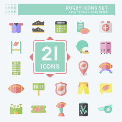 Icon Set Home. related to Sports symbol. flat style. simple design illustration