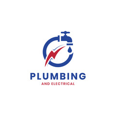 Plumbing and electricity Handyman service creative modern minimal logo design 