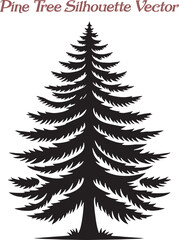 Pine Tree Silhouette Vector Illustration Design Bundle