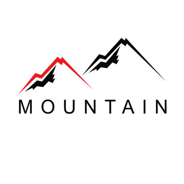 mountain logo design concept template vector illustration isolated on white background