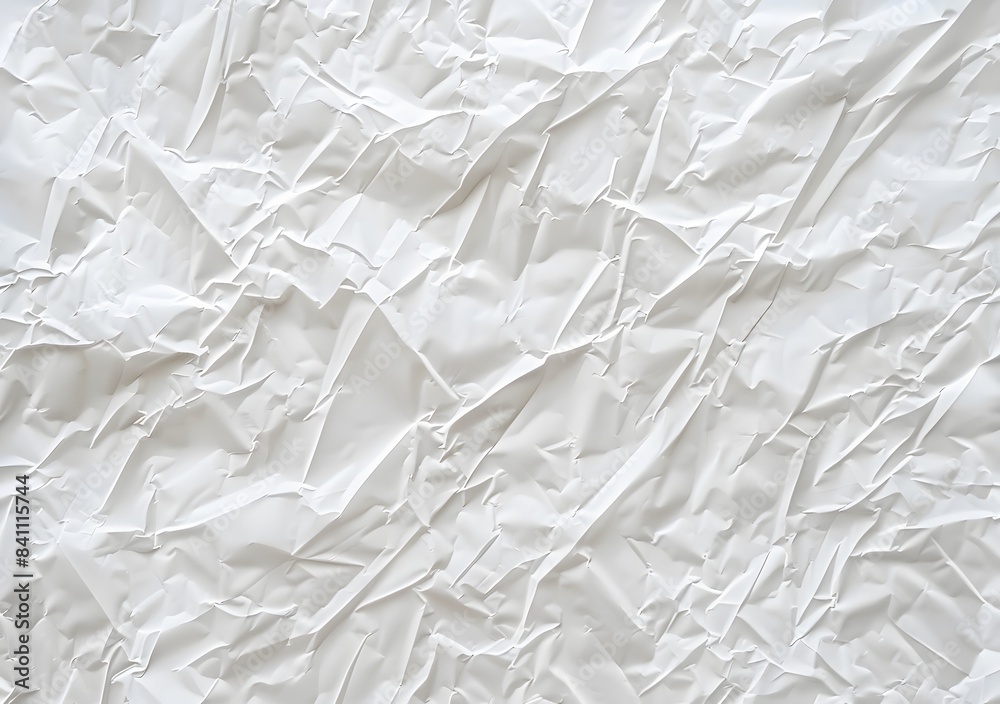 Wall mural White Crumpled Paper Texture Background