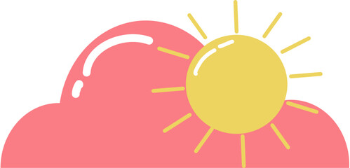 Cloud and Sun Illustration