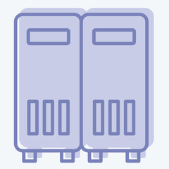 Icon Lockers. related to Rugby symbol. two tone style. simple design illustration