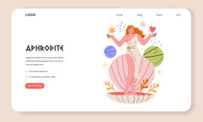 Ancient Greek Gods. Flat Vector Illustration