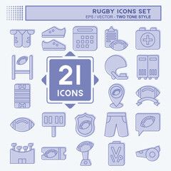 Icon Set Home. related to Sports symbol. two tone style. simple design illustration