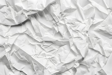 Obraz premium Crumpled White Paper Texture - Realistic Aged Document Look