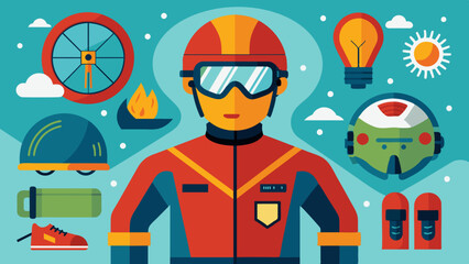 Extreme Sports Safety Gear Infographic Vector Background Thrilling for Adventure Sport PPTs