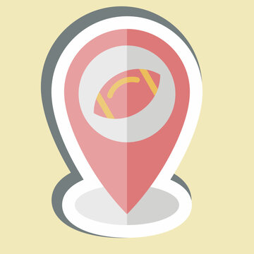 recommend clip art: Sticker Place Holder. related to Rugby symbol. simple design illustration