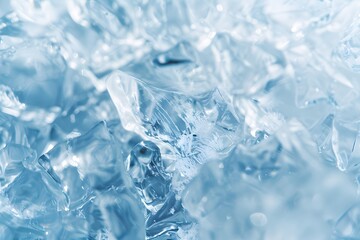 Abstract Ice Texture - Blue Background