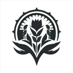 A collection of black silhouette vector pictures containing elegant roses and others with foliage clipart.