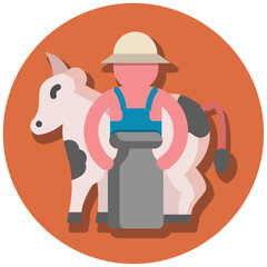 Dairy Farmer Icon