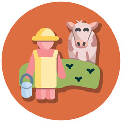 Dairy Farmer Icon